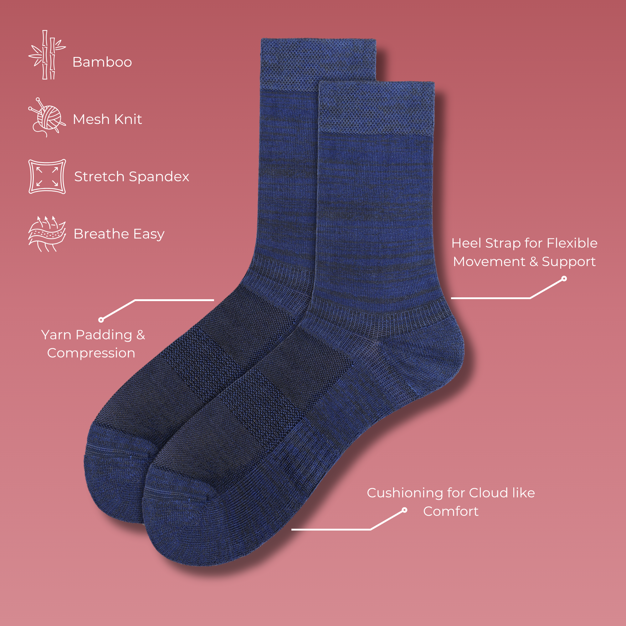 Back to Office Pack of 3 Pairs | Mid-Calf Socks