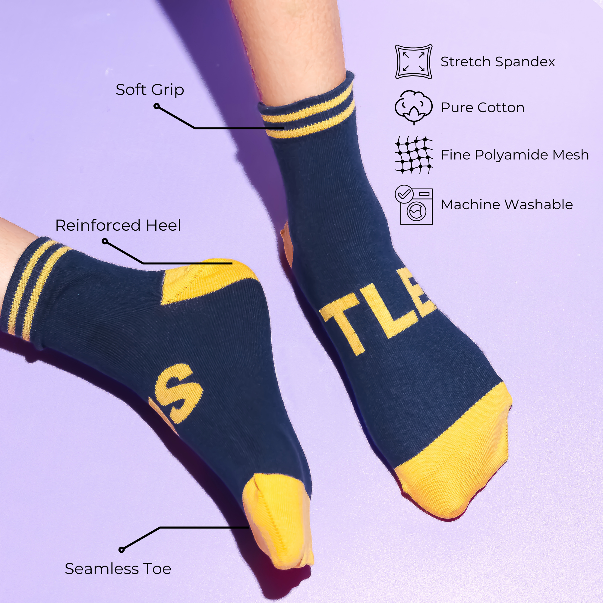 Moody toes Pack of 3 Pairs | Ankle Socks
