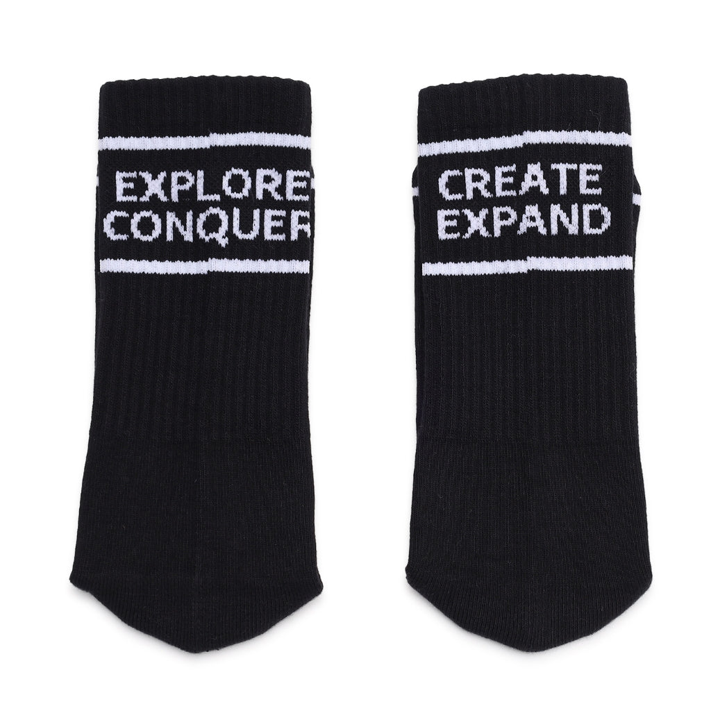 Create Explore Expand Conquer | Unisex Athletic Socks