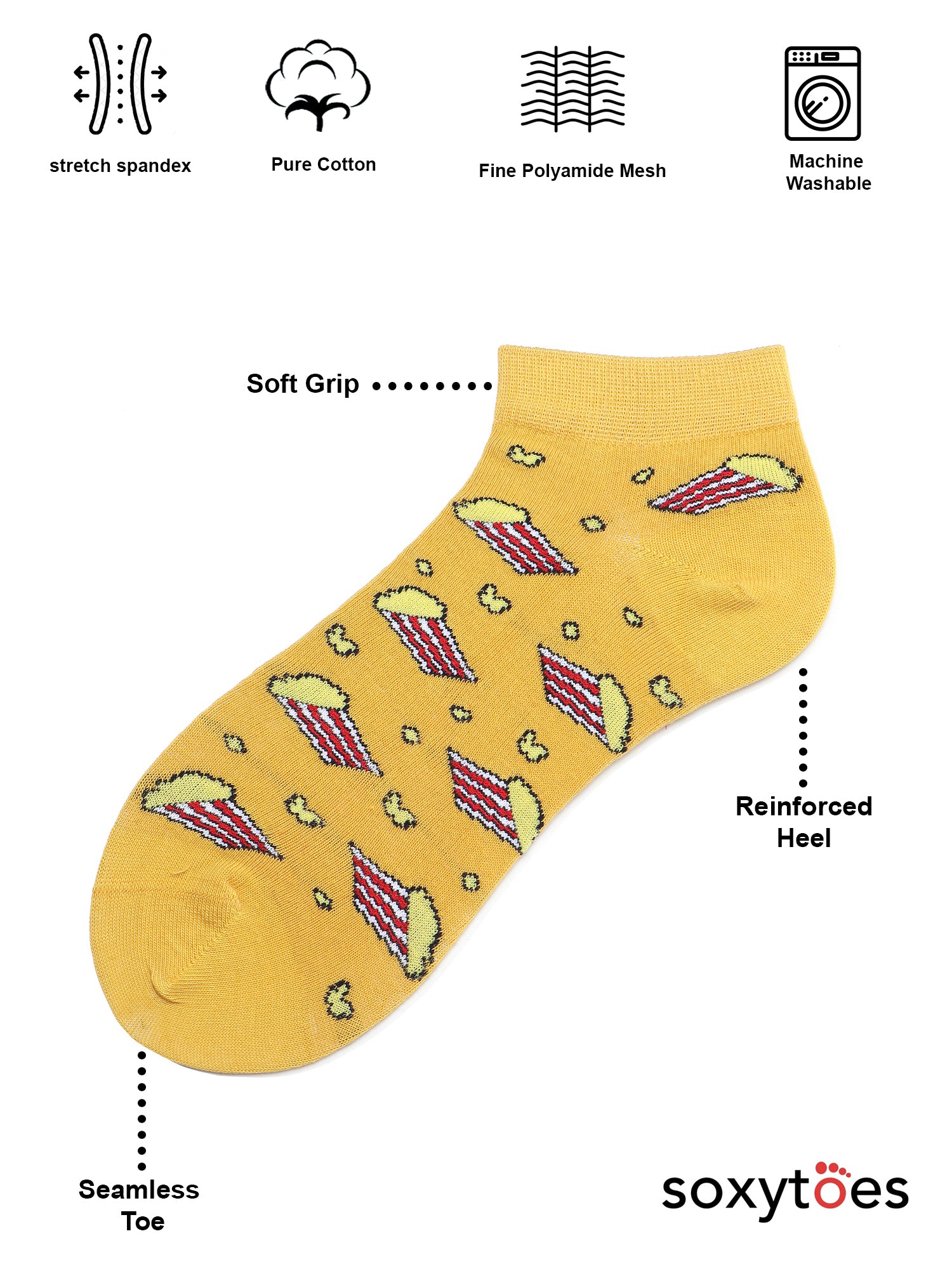 Secret Santa Gift Box of 4 Socks Unisex Ankle Socks
