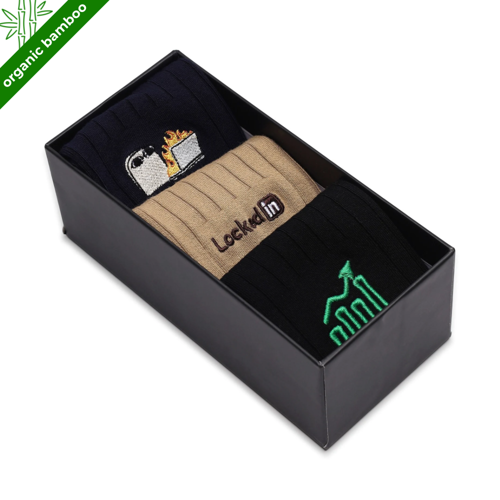 Corporate Toes Fun | Box of 3 Men's Formal Socks