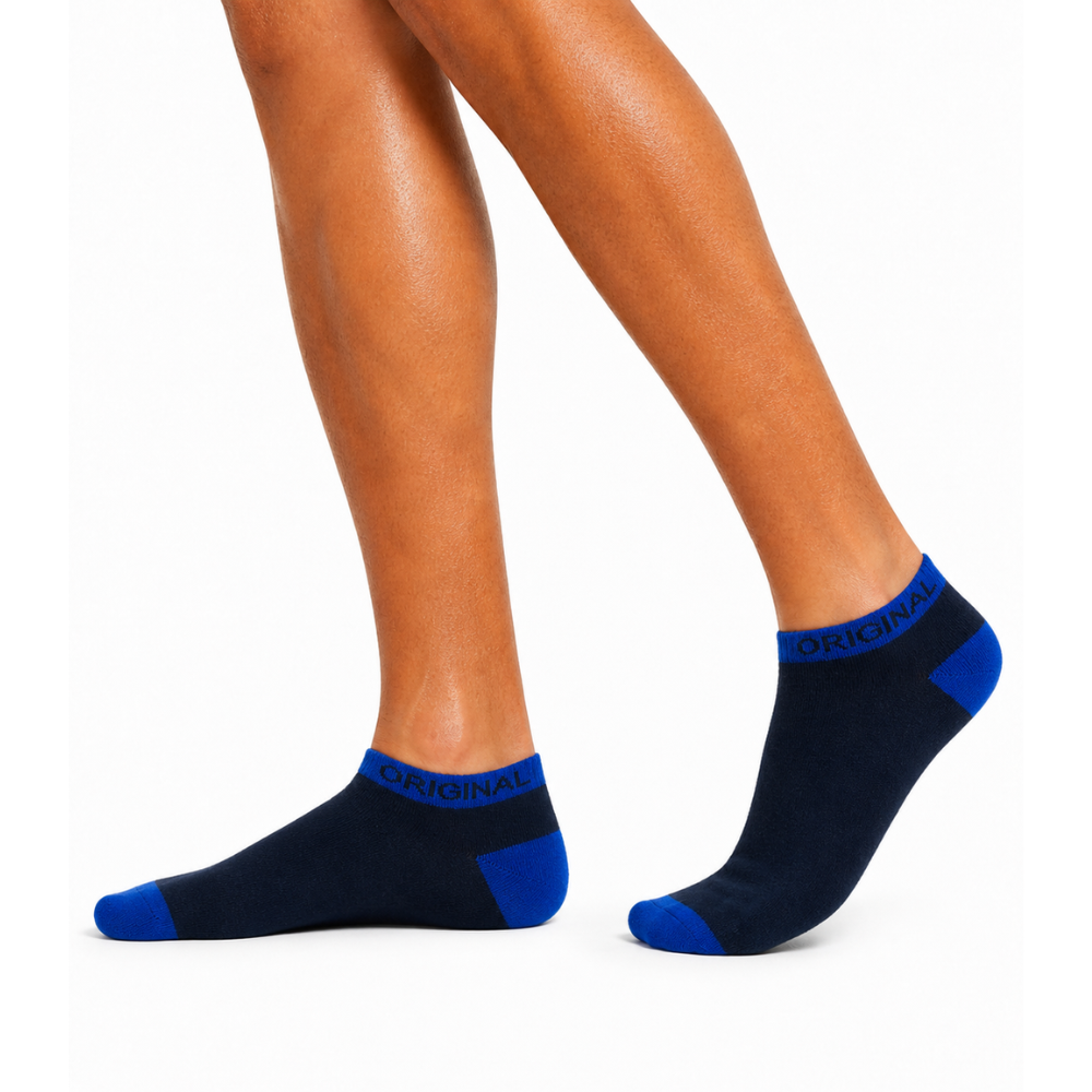 Ankle Socks | Unisex | Pack of 3 Pairs | Black, Navy & Grey