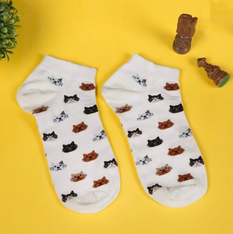 Purrfect | CreamAnkle Socks for Men and Women