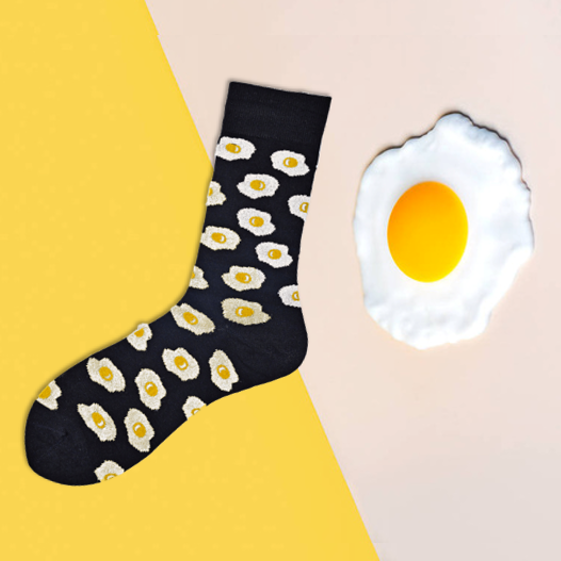 Get Cracking ! Black Mid-Calf Socks for Men | 1 Pair