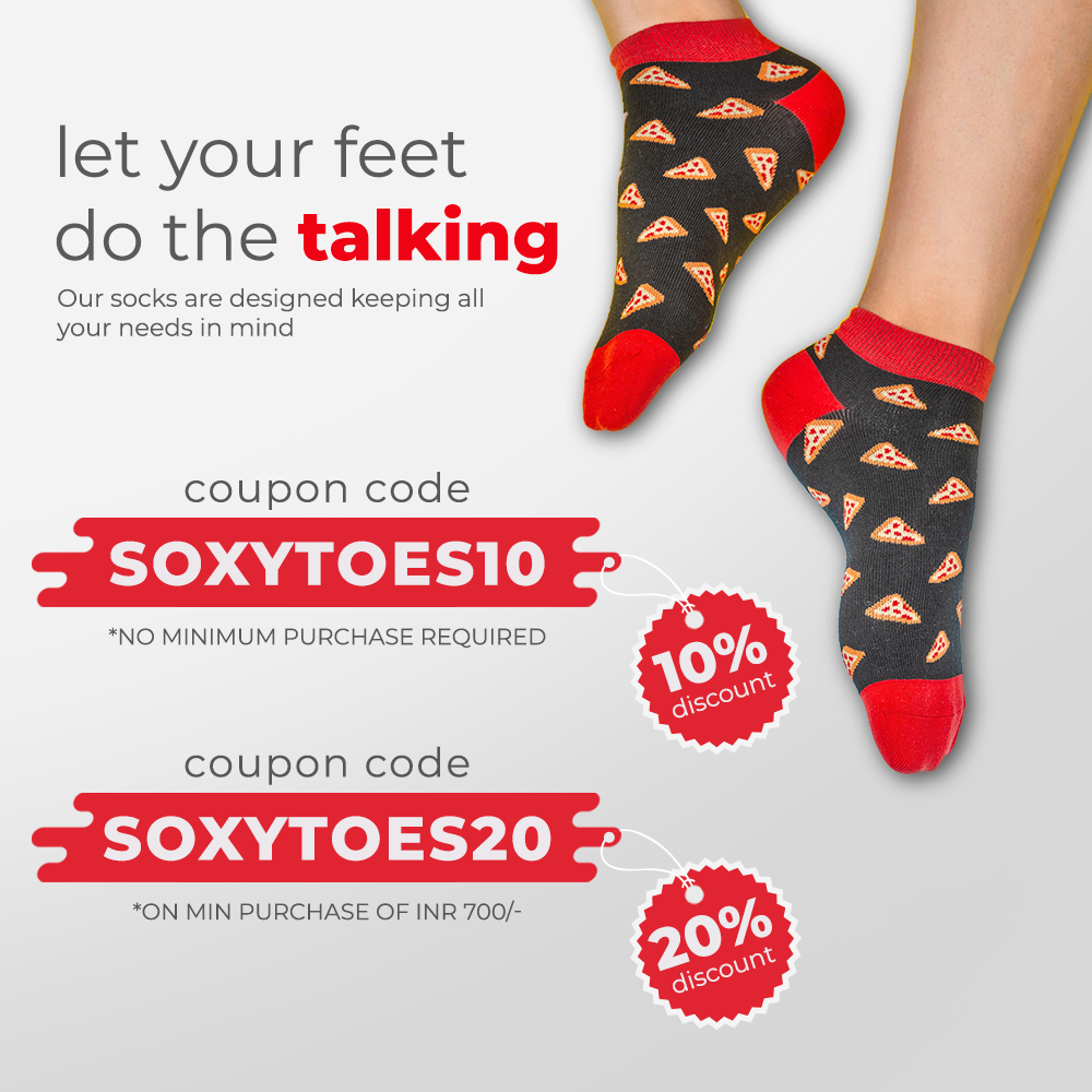 Funny Socks for Men, No Show Socks With Feet Image Printed on the