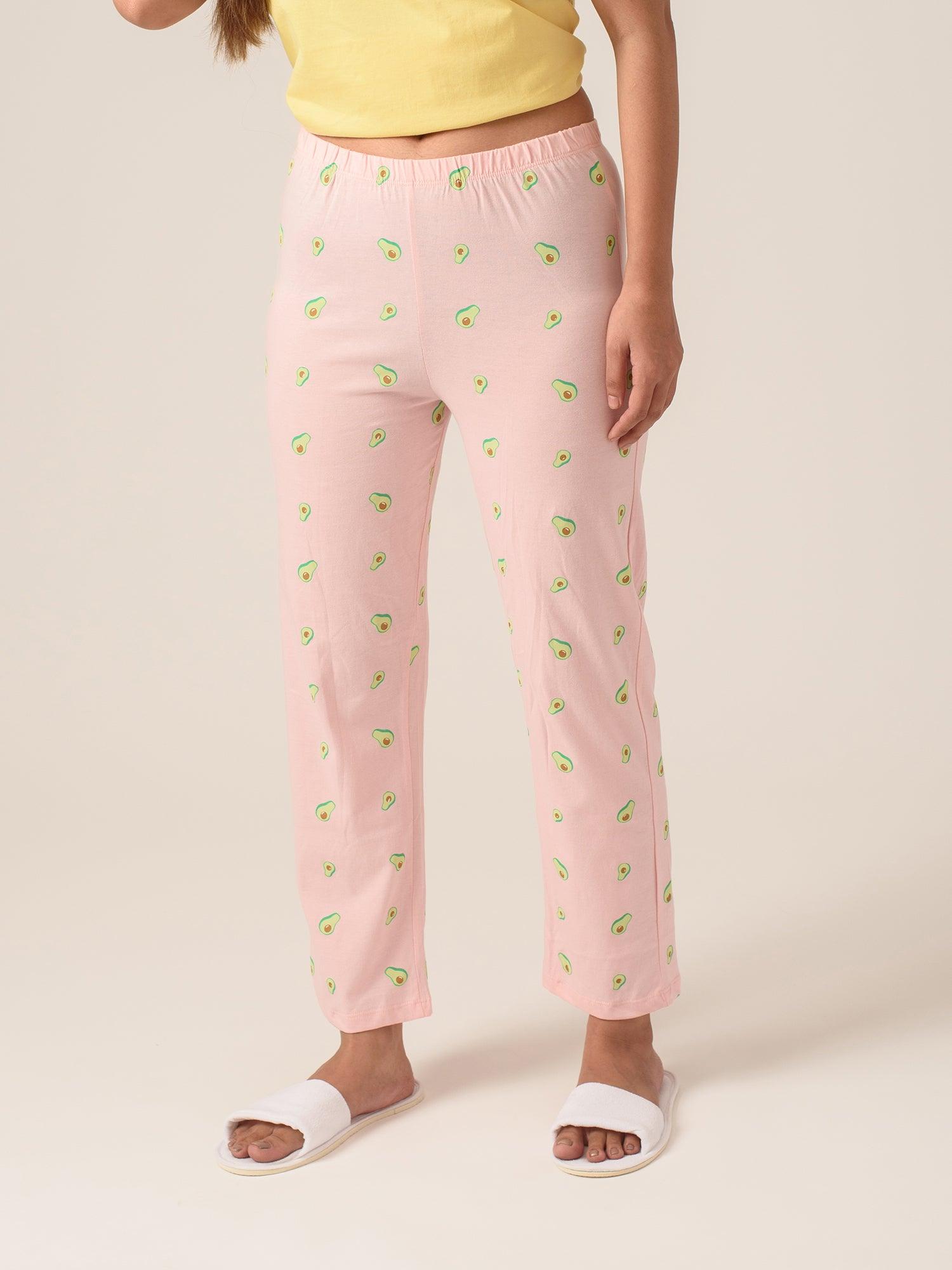 Let's Avocuddle Printed Cotton Pyjamas - soxytoes
