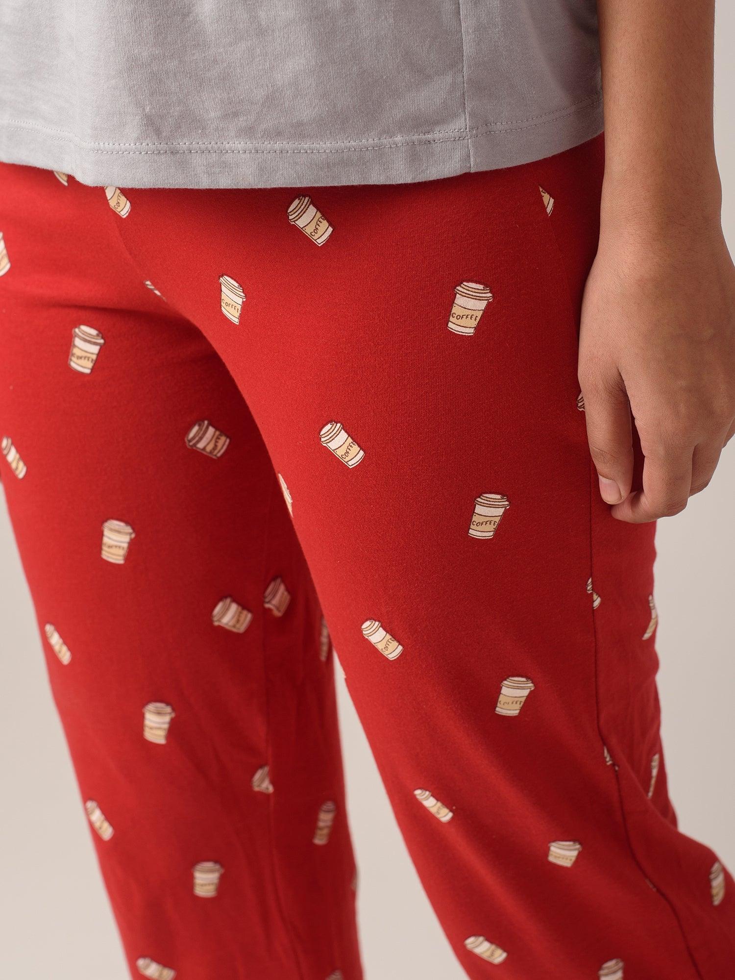 Okay but first Coffee Printed Cotton Pyjamas - soxytoes