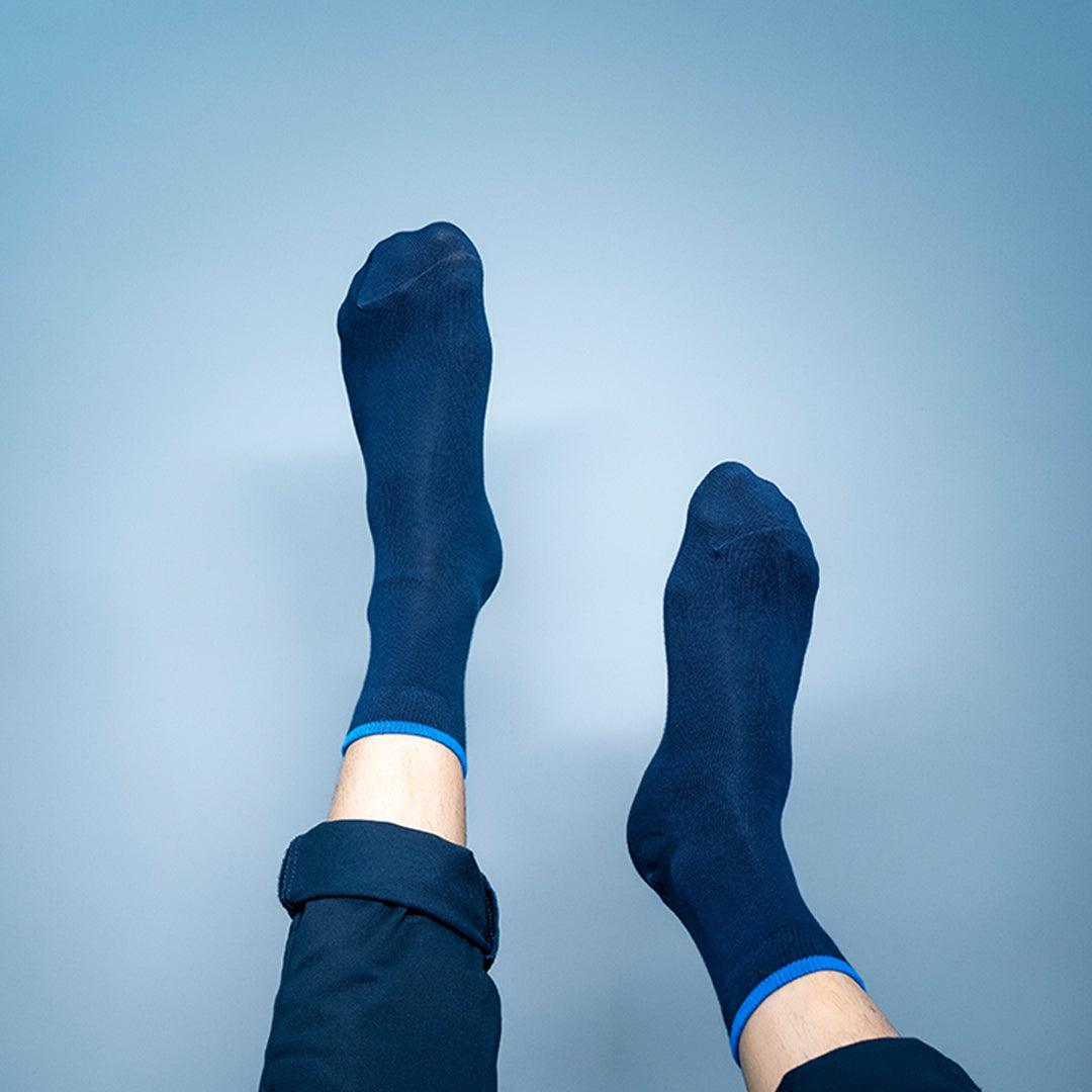 Tipped to Perfection - Classic Navy with Blue Tip Socks - soxytoes