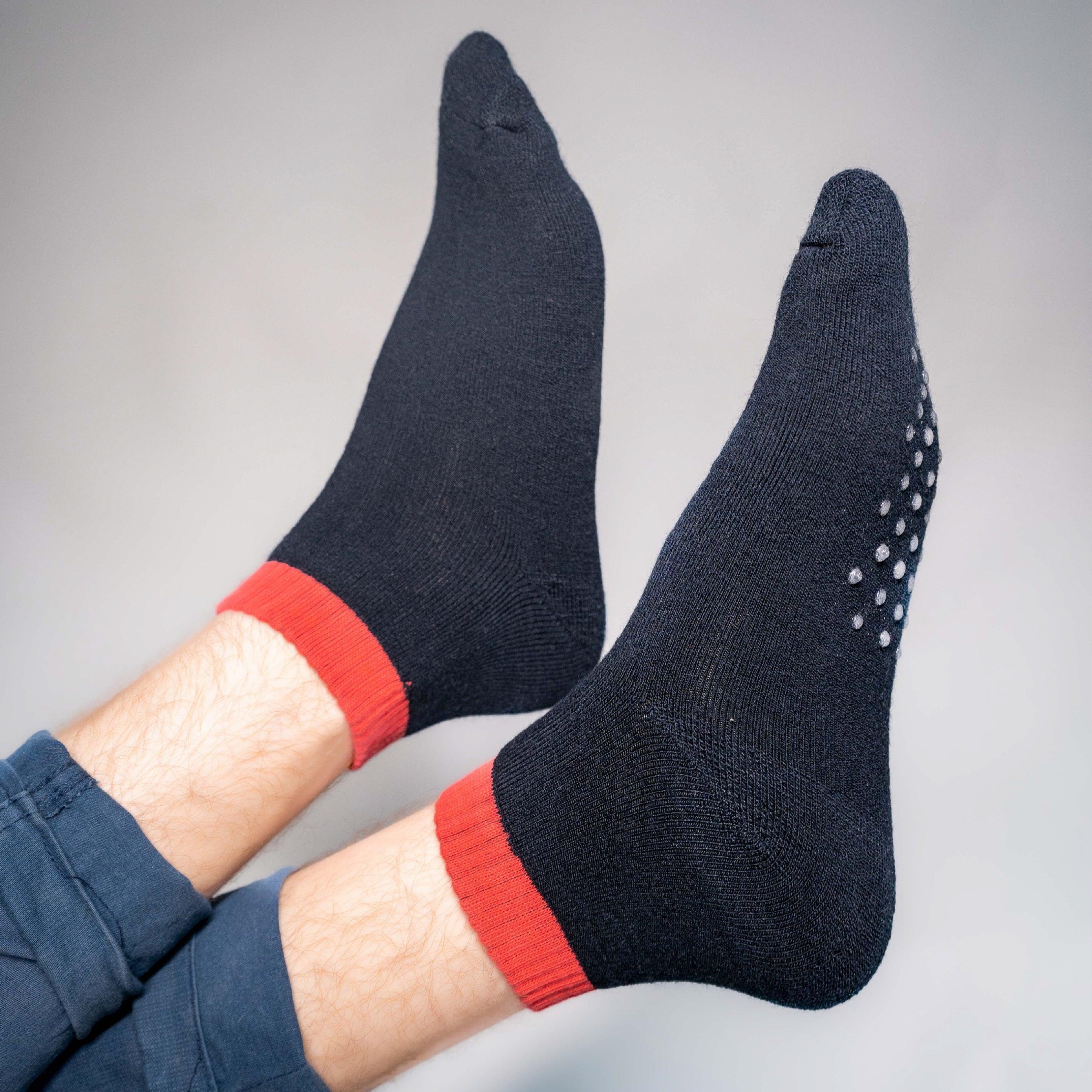 Navy Anti-Slip Gripper Socks - soxytoes